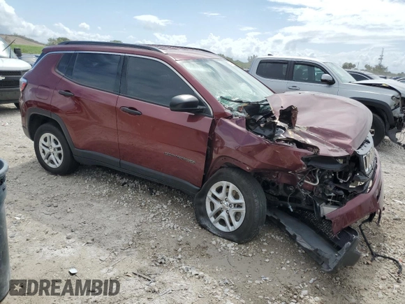 2021 Jeep Compass Freedom with VIN 3C4NJDAB5MT599920, listed as a Copart auction lot 52577865 with 61,963 mi miles and Non Repairable. Bid and sale history available at carsss.com. Image 4.
