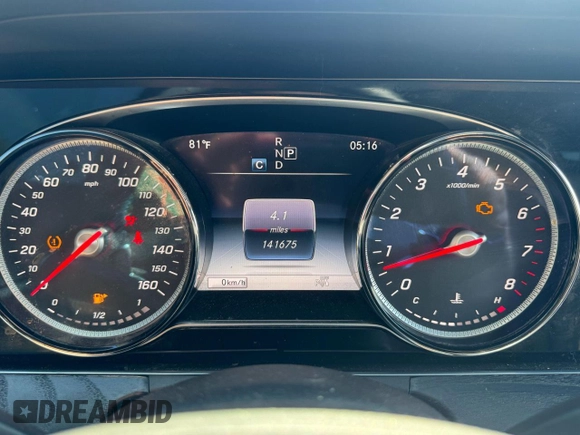 2018 Mercedes-Benz E with VIN WDDZF4KB1JA363906, listed as a Copart auction lot 55195515 with 141,675 mi miles and Clean Title. Bid and sale history available at carsss.com. Image 8.