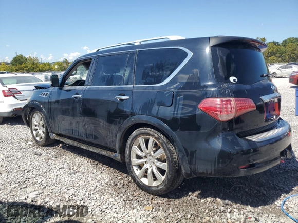 2011 Infiniti QX56 7-passenger with VIN JN8AZ2NE7B9006858, listed as a Copart auction lot 72564294 with 207,325 mi miles and Salvage Title. Bid and sale history available at carsss.com. Image 2.