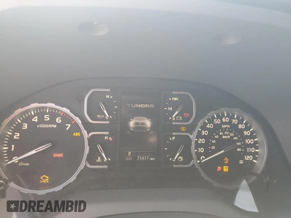 2018 Toyota Tundra 2WD SR5 with VIN 5TFEM5F13JX126658, listed as a Copart auction lot 71822634 with 75,477 mi miles and Clean Title. Bid and sale history available at carsss.com. Image 9.