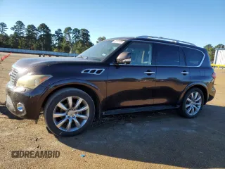 2012 Infiniti QX56 8-passenger with VIN JN8AZ2ND0C9716421, listed as a Copart auction lot 80701904 with 124,124 mi miles and Clean Title. Bid and sale history available at carsss.com. Image 1.