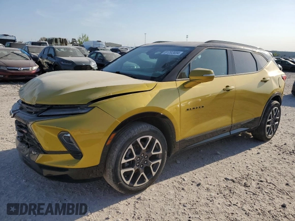 2023 Chevrolet Blazer RS with VIN 3GNKBKRS5PS115593, listed as a Copart auction lot 81202034 with Not provided miles and Salvage title. Bid and sale history available at DreamBid. Image 1.