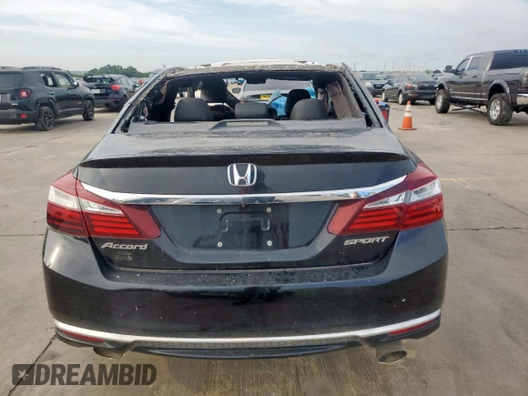 2016 Honda Accord Sport with VIN 1HGCR2F54GA193132, listed as a Copart auction lot 64025435 with Not provided miles and Clean title. Bid and sale history available at DreamBid. Image 6.