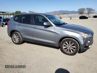 2013 BMW X3 xDrive28i with VIN 5UXWX9C56D0A11027, listed as a Copart auction lot 52176525 with 215,712 mi miles and Clean Title. Bid and sale history available at carsss.com. Image 4.