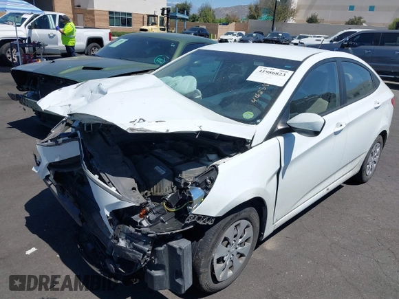 2015 Hyundai Accent GLS with VIN KMHCT4AEXFU922052, listed as a IAAI auction lot 41986823 with 106,134 mi miles and . Bid and sale history available at DreamBid. Image 2.