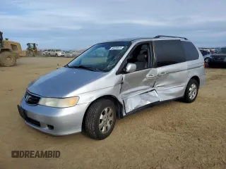 2002 Honda Odyssey EX-L with VIN 5FNRL18952B042966, listed as a Copart auction lot 50238625 with 210,549 mi miles and Salvage title. Bid and sale history available at DreamBid. Image 1.
