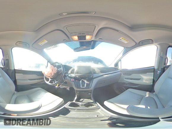 2019 Honda Odyssey EX-L with VIN 5FNRL6H70KB025729, listed as a Copart auction lot 46331235 with 123,682 mi miles and Salvage Title. Bid and sale history available at carsss.com. Image 14.