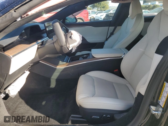 2022 Tesla Model S with VIN 5YJSA1E59NF460010, listed as a Copart auction lot 42797455 with Not provided miles and Salvage title. Bid and sale history available at DreamBid. Image 7.