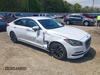 2017 Genesis G80 3.8L with VIN KMHGN4JE4HU169181, listed as a IAAI auction lot 41991011 with 78,470 mi miles. Bid and sale history available at carsss.com. Image 1.