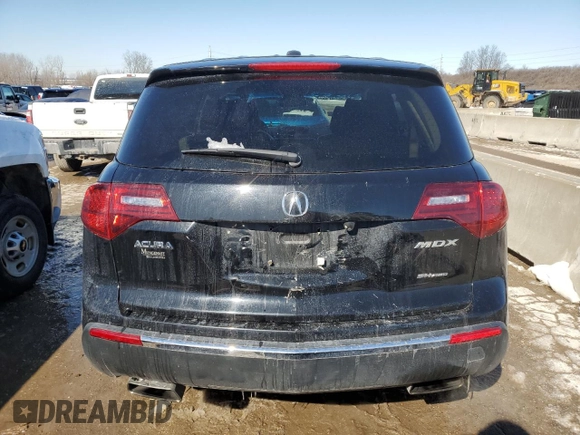 2010 Acura MDX with VIN 2HNYD2H20AH525401, listed as a Copart auction lot 46306295 with 196,796 mi miles and Salvage Title. Bid and sale history available at carsss.com. Image 6.