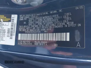 2005 Toyota Sienna CE with VIN 5TDZA23C25S321595, listed as a IAAI auction lot 41666085 with 199,810 mi miles. Bid and sale history available at carsss.com. Image 9.