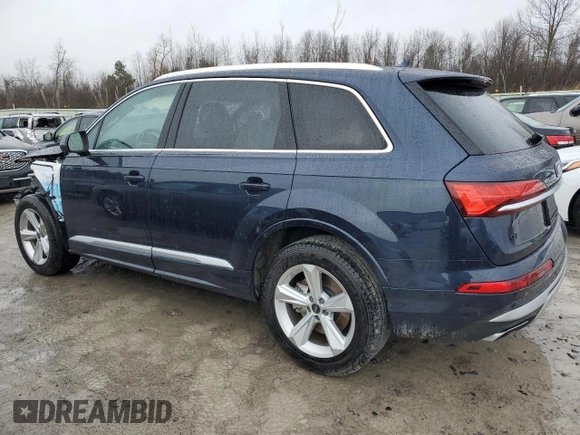 2025 Audi Q7 with VIN WA1AVBF74SD006539, listed as a Copart auction lot 86292464 with 8,563 mi miles and Salvage title. Bid and sale history available at DreamBid. Image 2.
