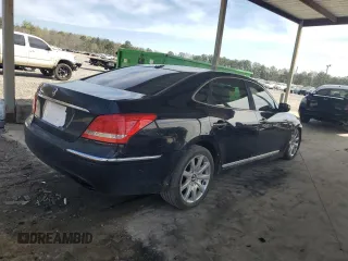 2012 Hyundai Equus Signature with VIN KMHGH4JH5CU043163, listed as a Copart auction lot 50633555 with 201,133 mi miles and Salvage Title. Bid and sale history available at DreamBid. Image 3.