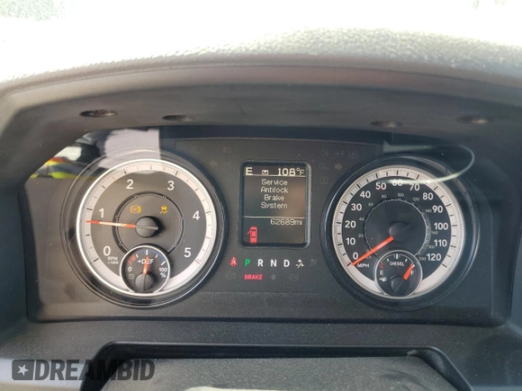 2019 Ram 1500 Tradesman z VIN 1C6RR6KM6KS750632, wystawiony jako Copart lot #74591964 z przebiegiem 62 689 mil mil oraz Szkoda całkowita • Salvage title. Historia ofert i sprzedaży dostępna na DreamBid. Obrazek 9.