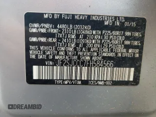 2015 Subaru Forester 2.5i Premium with VIN JF2SJCCC7FH584566, listed as a Copart auction lot 82832874 with 169,609 mi miles and Salvage Title. Bid and sale history available at carsss.com. Image 14.