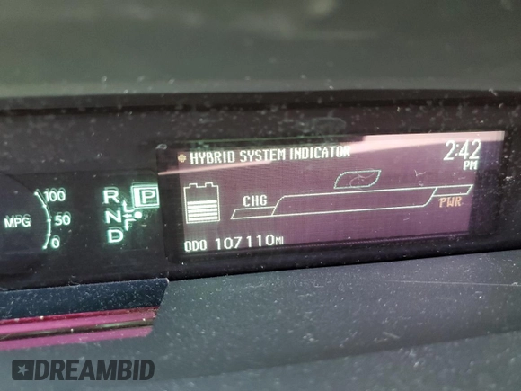 2010 Toyota Prius II with VIN JTDKN3DU3A0181413, listed as a Copart auction lot 53153115 with 107,110 mi miles and Salvage Title. Bid and sale history available at carsss.com. Image 9.
