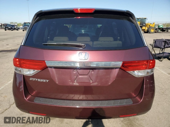 2015 Honda Odyssey EX with VIN 5FNRL5H49FB038016, listed as a Copart auction lot 54004185 with 132,919 mi miles and Salvage Title. Bid and sale history available at DreamBid. Image 6.