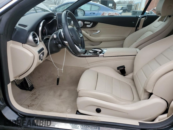 2018 Mercedes-Benz C 300 with VIN WDDWK4KB1JF615509, listed as a Copart auction lot 49956135 with 25,030 mi miles and Salvage title. Bid and sale history available at DreamBid. Image 7.