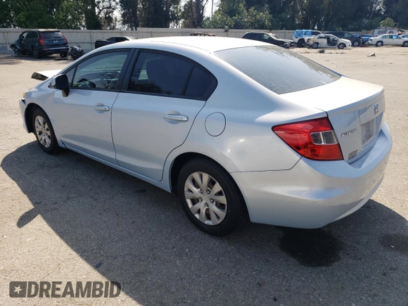2012 Honda Civic LX с VIN 2HGFB2F56CH524788, выставлен на аукционе Copart как лот 60326815 с пробегом 160 271 миль миль и Списание • Salvage title. История ставок и продаж доступна на DreamBid. Изображение 2.