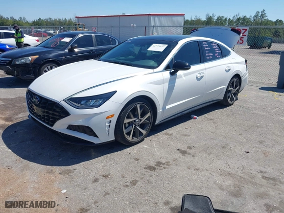 2022 Hyundai Sonata SEL Plus with VIN KMHL44J25NA228145, listed as a IAAI auction lot 41779617 with 37,839 mi miles. Bid and sale history available at carsss.com. Image 17.