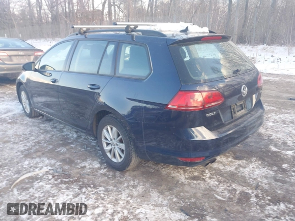 2017 Volkswagen Golf SportWagen S with VIN 3VWC17AU0HM502498, listed as a IAAI auction lot 41326696 with 158,663 mi miles. Bid and sale history available at carsss.com. Image 3.