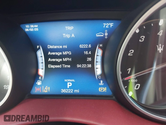 2019 Maserati Levante GranSport with VIN ZN661XUS8KX325449, listed as a IAAI auction lot 42392240 with 36,222 mi miles and . Bid and sale history available at DreamBid. Image 14.