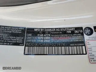 2014 Mercedes-Benz SL-Class SL 550 with VIN WDDJK7DA8EF021974, listed as a Copart auction lot 75754794 with 0 mi miles and Salvage Title. Bid and sale history available at carsss.com. Image 12.