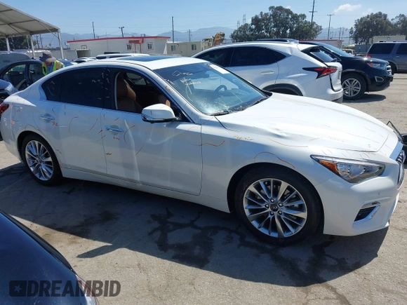 2024 Infiniti Q50 Luxe with VIN JN1EV7BP5RM601925, listed as a IAAI auction lot 42261752 with 1,511 mi miles and . Bid and sale history available at DreamBid. Image 13.