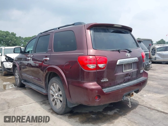 2008 Toyota Sequoia Limited with VIN 5TDZY68A38S012507, listed as a IAAI auction lot 42205161 with 199,709 mi miles and . Bid and sale history available at DreamBid. Image 3.