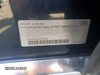 2015 Audi A8 3.0T with VIN WAU3GAFD2FN039318, listed as a Copart auction lot 54906635 with 146,767 mi miles and Salvage Title. Bid and sale history available at DreamBid. Image 12.