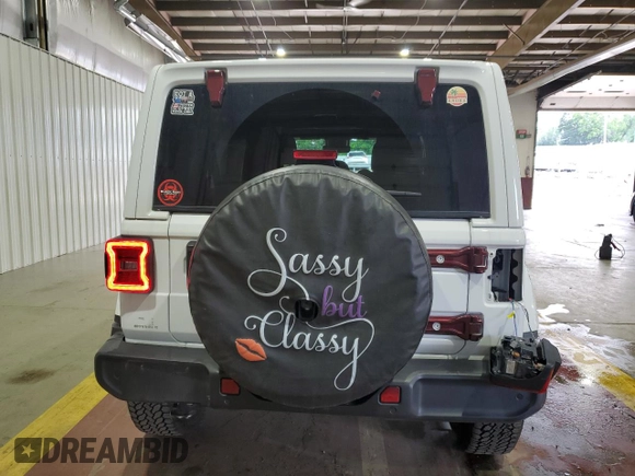 2024 Jeep Wrangler Sahara with VIN 1C4PJXEG8RW354580, listed as a Copart auction lot 64086715 with 11,721 mi miles and Salvage title. Bid and sale history available at DreamBid. Image 6.