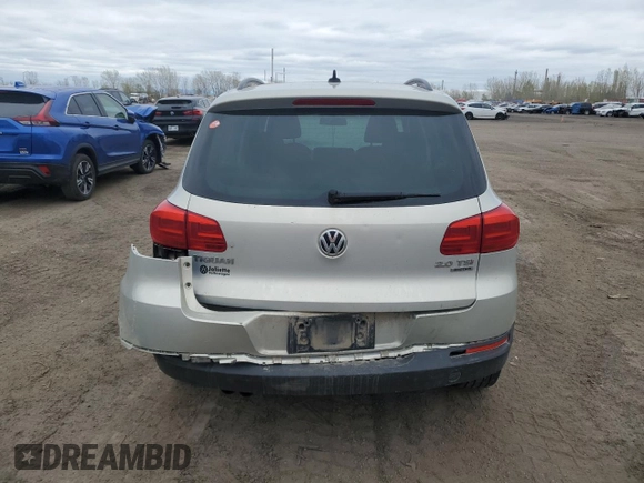 2013 Volkswagen Tiguan S with VIN WVGJV3AX0DW561431, listed as a Copart auction lot 55918795 with 246,907 mi miles and Salvage title. Bid and sale history available at DreamBid. Image 6.
