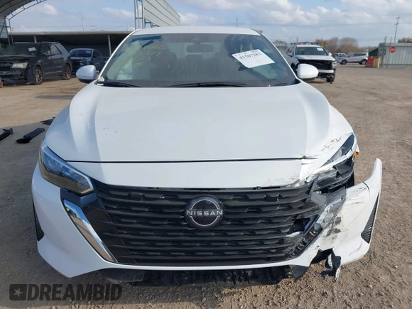 2025 Nissan Sentra S with VIN 3N1AB8BV7SY266777, listed as a IAAI auction lot 41507283 with 115 mi miles and . Bid and sale history available at DreamBid. Image 13.