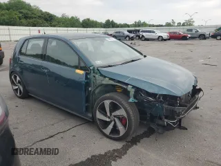 2018 Volkswagen Golf GTI S with VIN 3VW547AU1JM290412, listed as a Copart auction lot 58923474 with 60,737 mi miles and Salvage Title. Bid and sale history available at carsss.com. Image 4.