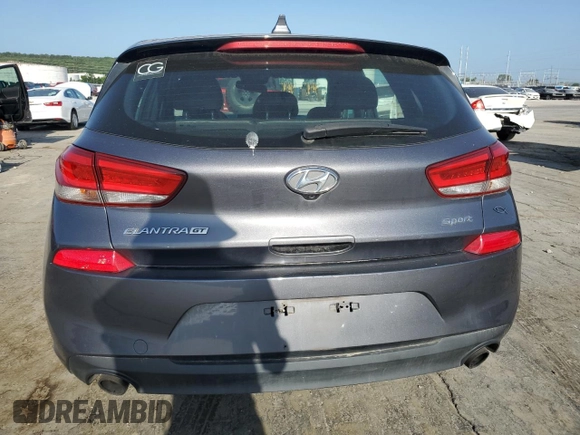 2018 Hyundai Elantra GT Sport with VIN KMHH55LCXJU066293, listed as a Copart auction lot 64654284 with 105,785 mi miles and Salvage Title. Bid and sale history available at carsss.com. Image 6.