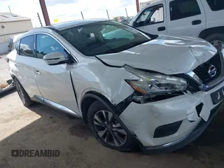 2016 Nissan Murano S with VIN 5N1AZ2MH9GN147223, listed as a IAAI auction lot 41943493 with 93,115 mi miles and . Bid and sale history available at carsss.com. Image 1.