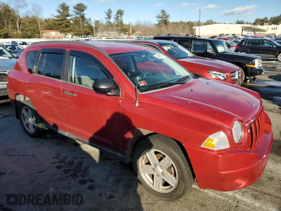 2007 Jeep Compass Sport with VIN 1J8FF47W27D136703, listed as a Copart auction lot 45460315 with 185,776 mi miles and Salvage Title. Bid and sale history available at carsss.com. Image 4.