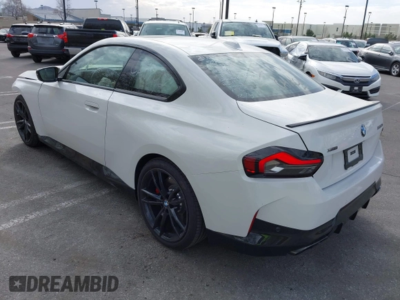 2024 BMW 2 Series M240i xDrive with VIN 3MW53CM04R8D89329, listed as a IAAI auction lot 41417736 with 2,849 mi miles. Bid and sale history available at carsss.com. Image 3.