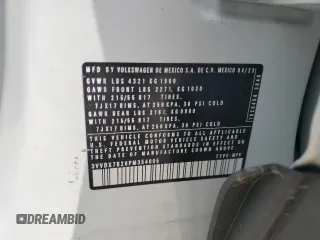 2023 Volkswagen Taos S с VIN 3VVDX7B26PM354005, выставлен на аукционе Copart как лот 53887235 с пробегом 8 421 миль миль и Списание • Salvage title. История ставок и продаж доступна на DreamBid. Изображение 13.