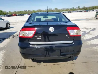 2008 Mercury Milan Premier with VIN 3MEHM081X8R619185, listed as a Copart auction lot 53392205 with 202,213 mi miles and Salvage title. Bid and sale history available at DreamBid. Image 6.