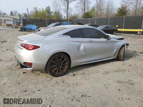 2017 Infiniti Q60 Premium with VIN JN1CV7EL6HM320375, listed as a Copart auction lot 50119904 with 70,620 mi miles and Salvage title. Bid and sale history available at DreamBid. Image 3.