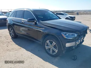 2021 Mercedes-Benz GLC with VIN W1N0G8DB7MV265036, listed as a IAAI auction lot 41232334 with 55,638 mi miles. Bid and sale history available at carsss.com. Image 1.