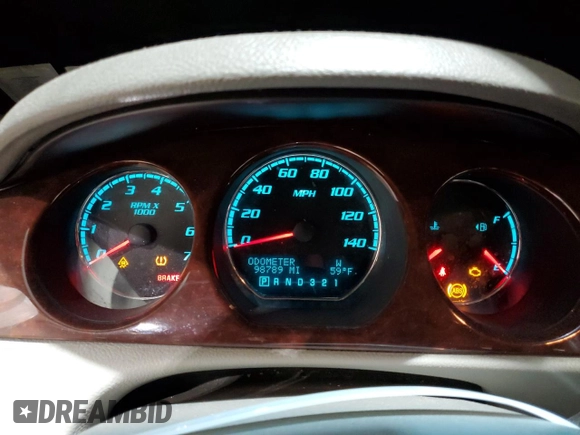 2010 Buick Lucerne CXL with VIN 1G4HC5EM8AU106608, listed as a Copart auction lot 49465595 with 98,789 mi miles and Salvage Title. Bid and sale history available at DreamBid. Image 9.