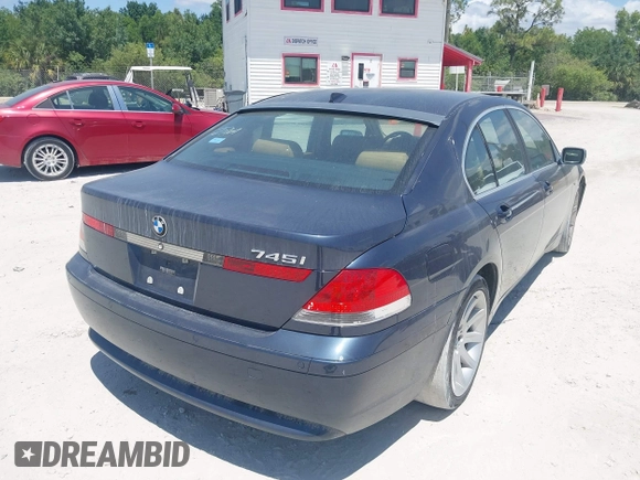 2002 BMW 7 Series 745i with VIN WBAGL63462DP50504, listed as a IAAI auction lot 41698849 with 128,939 mi miles and . Bid and sale history available at DreamBid. Image 4.