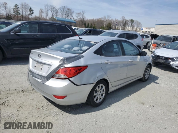 2014 Hyundai Accent GLS with VIN KMHCT4AE7EU638117, listed as a Copart auction lot 49816955 with 189,255 mi miles and Salvage Title. Bid and sale history available at carsss.com. Image 3.