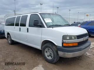 2014 Chevrolet Express Passenger LT with VIN 1GAZG1FG6E1119310, listed as a IAAI auction lot 41913430 with 130,442 mi miles and . Bid and sale history available at DreamBid. Image 1.