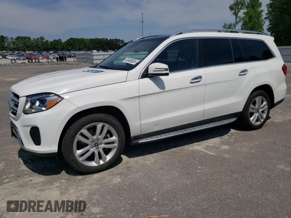 2017 Mercedes-Benz GLS 450 with VIN 4JGDF6EE0HA937391, listed as a Copart auction lot 55498034 with 45,202 mi miles and . Bid and sale history available at DreamBid. Image 1.