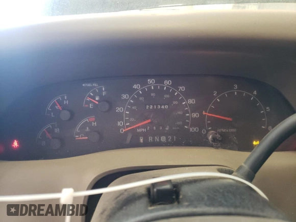 2001 Ford Super Duty F-250 XL with VIN 1FTNX21L91EC26077, listed as a Copart auction lot 71952324 with 221,340 mi miles and Salvage Title. Bid and sale history available at carsss.com. Image 9.