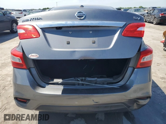 2017 Nissan Sentra S with VIN 3N1AB7APXHY382397, listed as a Copart auction lot 55091364 with 140,279 mi miles and Salvage Title. Bid and sale history available at carsss.com. Image 6.