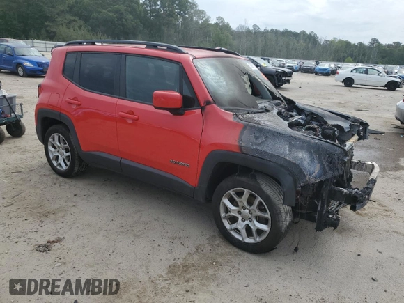 2018 Jeep Renegade Latitude with VIN ZACCJABB0JPH97800, listed as a Copart auction lot 55987105 with Not provided miles and Salvage title. Bid and sale history available at DreamBid. Image 4.